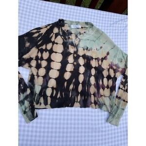 Daydreamer for Free People Tie-dye Thermal Henley‎ XS